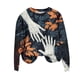 thumbnail image 2 of Ailaofu Halloween Womens Sweatshirt Cute Round Neck Sweatshirts Print Long Sleeve Fall Outfits Pullover, 2 of 3