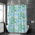 thumbnail image 2 of Coolnut Shower Curtain Set with Hooks Daisy White Flowers on Cyan Background Polyester Waterproof Bath Curtain for Bathroom Bathtubs Decor 60 x 72 Inches, 2 of 6