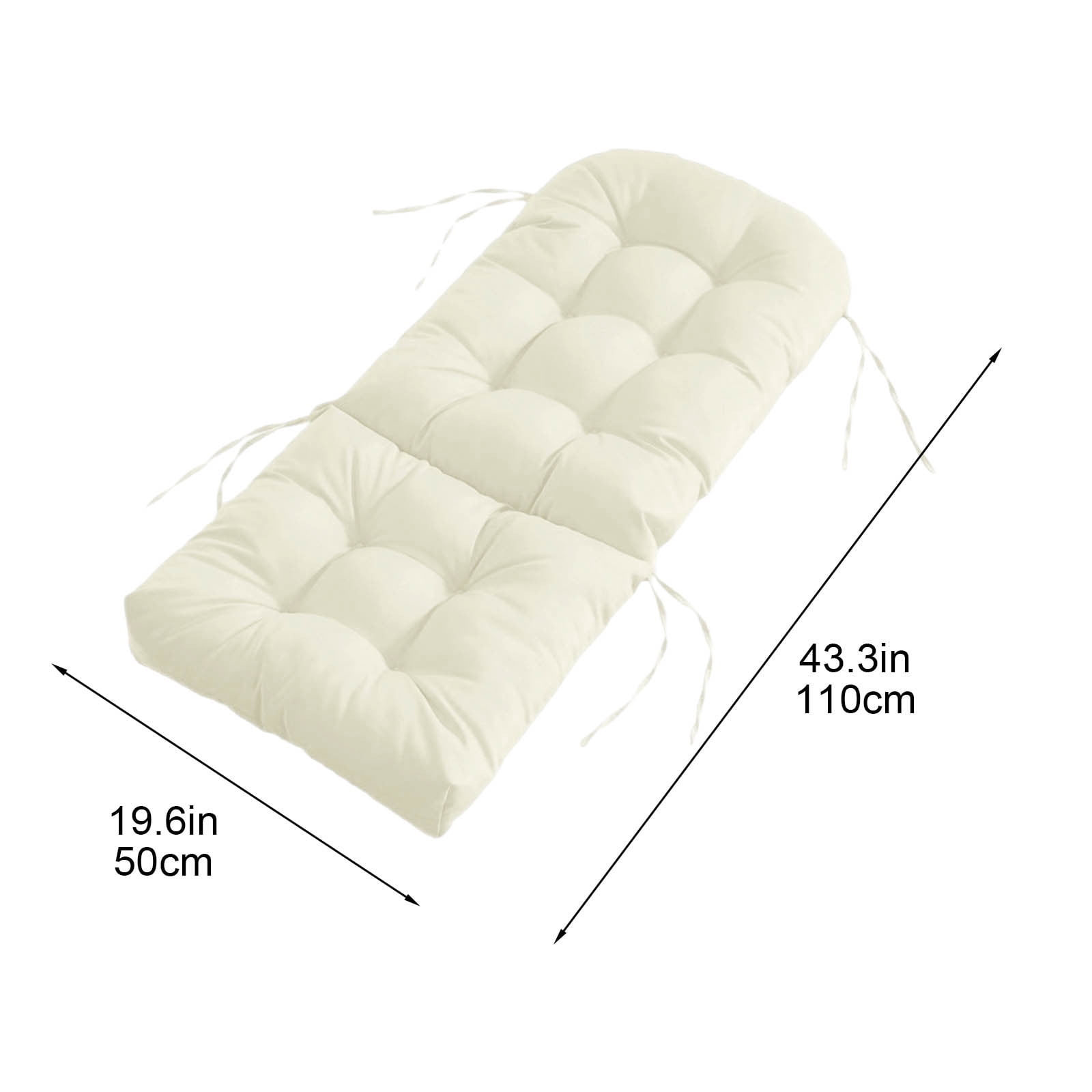 Hxlamzoo Chaise Lounge Chair Cushion for Patio Furniture,Indoor/Outdoor Cushions Rocking Chair Sofa Cushion,Thick Comfortable Reclining Lounge 61 Inches(Solid, Extended Thickened Version)