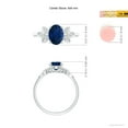 thumbnail image 3 of ANGARA Natural 1.55 ct Blue Sapphire Ring with Diamond Accents in 14K White Gold for Women (Size-8x6mm) | September Birthstone, Anniversary, Jewelry Gift for Women | Natural Sapphire Ring, 3 of 8