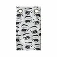 thumbnail image 1 of Eyes Hanging Pocket Organizer, Various Woman Eyes with Sad Melancholic Happy Gestures Feminine Beauty Modern, Printed Polyester Storage Bag with Pockets, 9" x 27", Black and White, 1 of 2