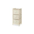 thumbnail image 1 of Whitmor Commode en Bois 3 Tiroirs - Design Compact - Bacs en Tissu Amovibles - Pin Naturel, 1 of 6