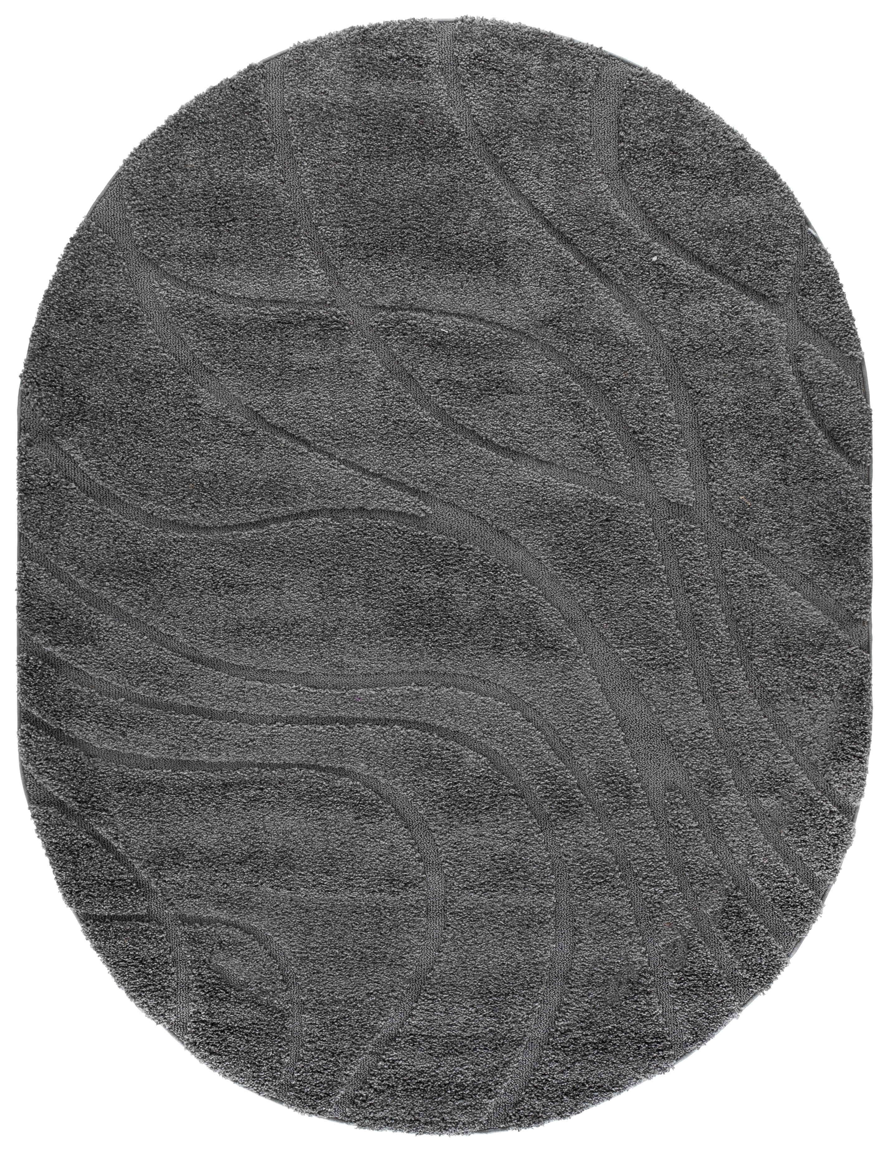 Safavieh Florida Tamzen Abstract Shag Area Rug, Gray, 6' x 8' Oval