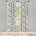 thumbnail image 3 of Ambesonne Watercolor Curtains, Colorful Insects, Pair of 28"x95", Multicolor, 3 of 5