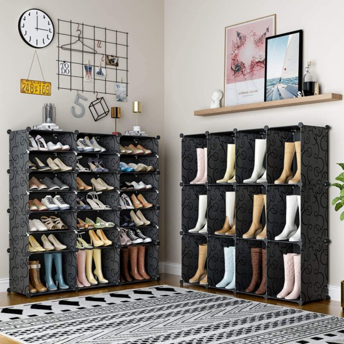 GOOD OFFER! 21Cube Shoe Organizing Rack, Plastic Shoe Cube Storage
