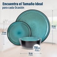 thumbnail image 4 of MAGMALIFE Vajilla Moonlight, Set De 12 Piezas De Gres Resistente A Rayaduras, Con Platos Grandes, Pequeños Y Tazones. Elegante, Duradera, Para 4 Personas, Apta Lavavajillas Y Microondas (Negro), 4 of 11