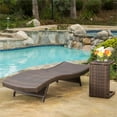 thumbnail image 3 of Noble House Salem 2 Piece Outdoor Wicker Chaise Lounge Set in Brown, 3 of 15