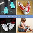 thumbnail image 4 of Cordones elásticos, 6 pares de cordones para niños sin nudos de 105 cm con hebilla de metal, cordones elásticos sin nudos en blanco y negro Rojo Verde Cocina, Decoración y Otros, 4 of 5