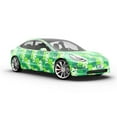 thumbnail image 6 of Rwraps Graffiti Green Bubbled Gloss Vinyl Film Wrap 59in x 17ft Vinyl Vehicle Car Film Sheet Roll, 6 of 9