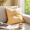 thumbnail image 5 of Yellow Striped Throw Pillow with Insert, Decorative Cushion for Sofa Couch Bedroom, Soft Woven Farmhouse Boho Accent Pillow, 5 of 5