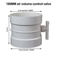 thumbnail image 1 of Pvc Air Volume Control Valve Manual Control Duct Air Volume Stop Control Valve 180Mm, 1 of 4