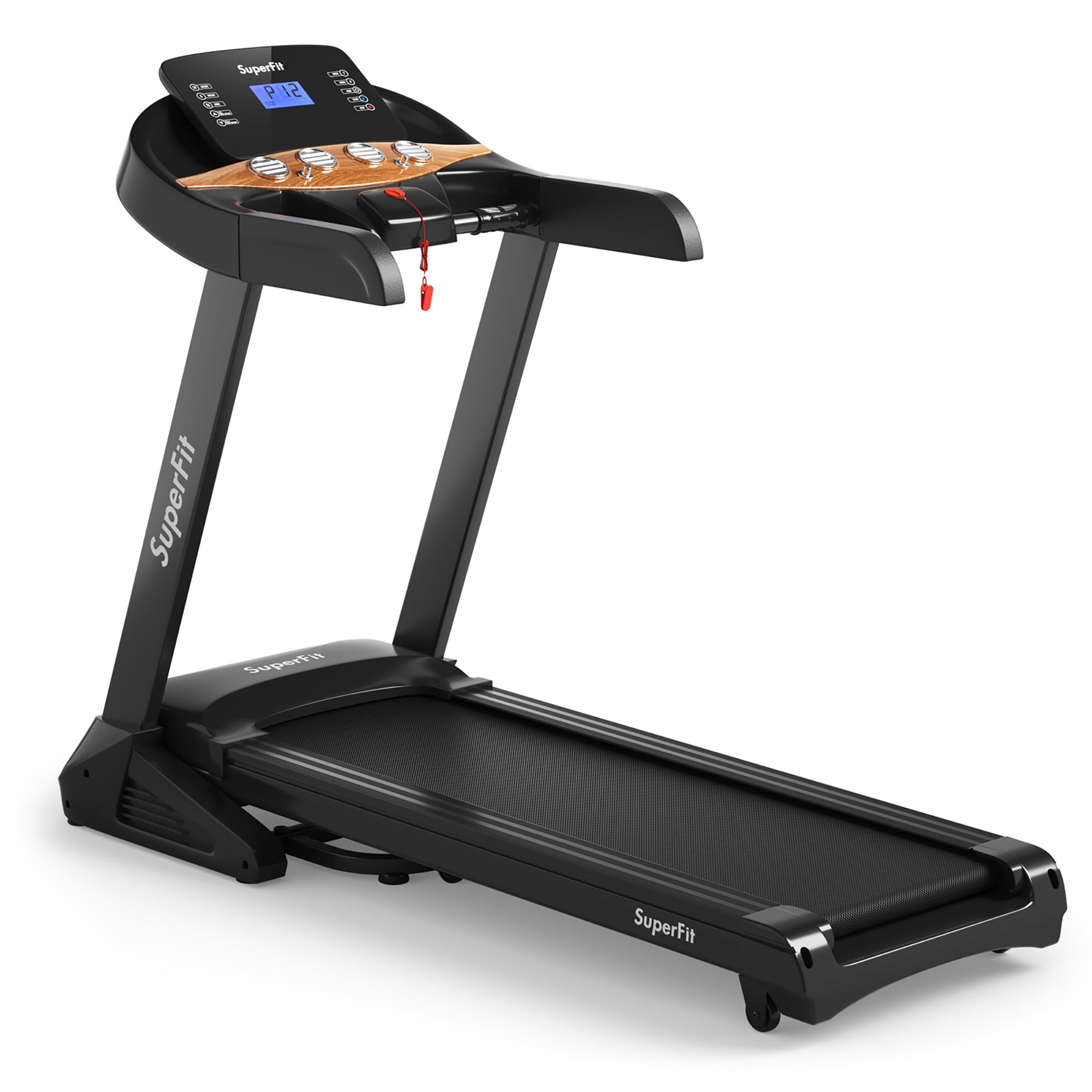 Superfit 3.75HP Electric Folding Treadmill 15 Auto Incline 12 Programs APP Control Walmart