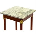 thumbnail image 4 of Legacy Decor 28 Inch Cherry Wood Square Plant Stand, Telephone Stand, Vase Stand with Square White Marble Top, 4 of 4