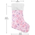 thumbnail image 2 of Coolnut 17.7 Inch Christmas Stockings, 1 PCS Cute Small Flower Presonalized Large Stocking Sock for Family Holiday Xmas Party Decorations, 2 of 7