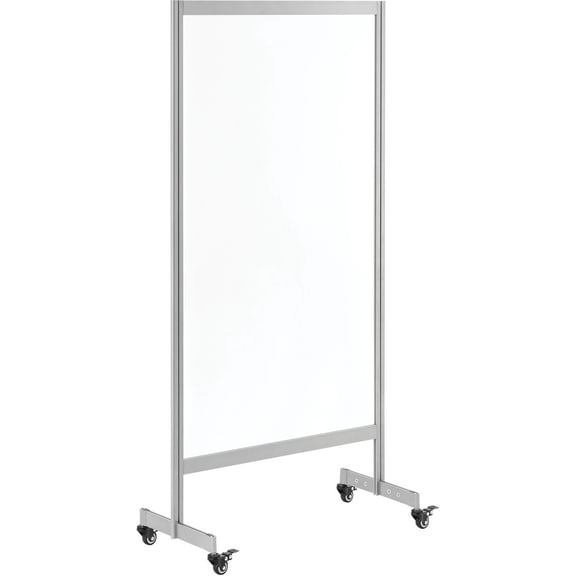 Global Industrial Clear Mobile Divider, Acrylic, 30"W x 60"H