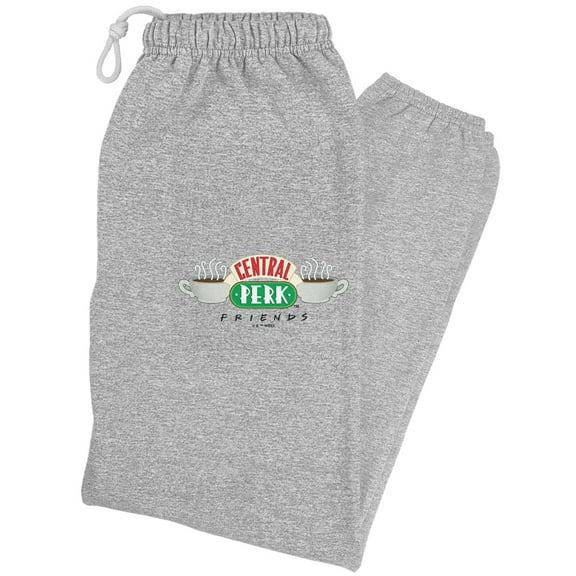 Friends Central Perk Logo Unisex Jogger Sweatpants for Men and Women, Athletic Heather, X-Large