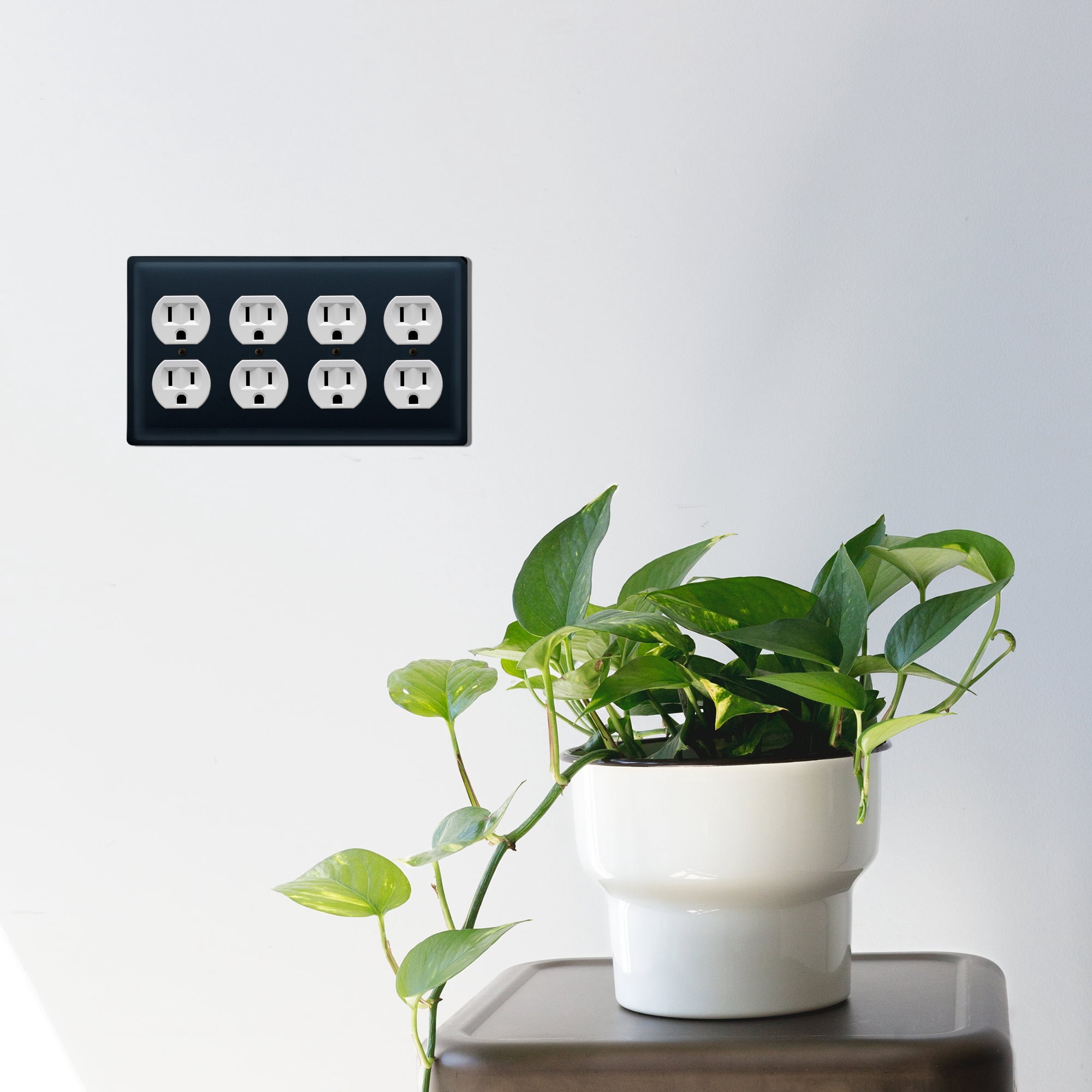Plain - Quad. Outlet Cover