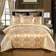 thumbnail image 4 of XCNGHU Luxurious European Wedding Bedding Set Queen Size  High End Satin Jacquard Duvet Cover Set King Size for a Single or Double Bed, 4 of 4