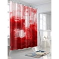 thumbnail image 5 of Red Waterproof Fabric Shower Curtain, Modern White Oil Painting Art Abstract Shower Curtain for Bathroom Curtains Bathtubs Hotel Washable Shower Curtains with 12 Hooks Stall 48x72in, 5 of 6