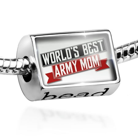 Bead Worlds Best Army Mom Charm Fits All European (Best Guerilla Army In The World)