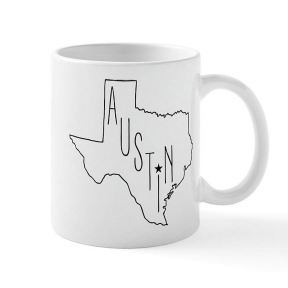 CafePress - Austin Texas - 11 oz Ceramic Mug - Novelty Coffee Tea Cup