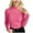 30#Hot Pink, variant on Women's Mock Turtleneck Long Sleeve Ribbed Knit Fitted Sweater, Soft Thermal Undershirt Tee Blue ONE SIZE