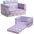 thumbnail image 1 of HollyHOME Soft Kids Couch 2-in-1 Flip Out Convertible Sofa to Lounger for Children,Unicorn, 1 of 7