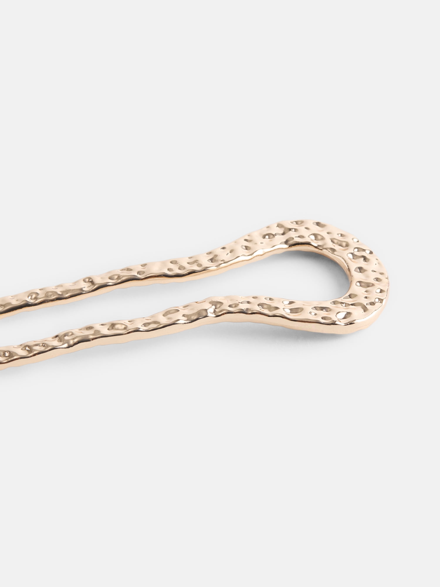 Scenario Women's Hammered Metal French Hair Pin, Gold-Tone