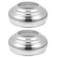 thumbnail image 1 of 2pcs Garden Sphere Stand Stainless Steel Thickened Gazing Ball Stand Flagpole Base, 1 of 3