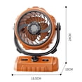 thumbnail image 4 of 100-Speed High-Speed OscillatingFan 6-inch Lighting Digital Display Camping Fan, 4 of 8