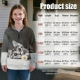thumbnail image 7 of Chririnla 3D Cat Daisy Girls Quarter Zip Up Sweatshirt Half Zipper Pullover Sweatshirt Lightweight Comfy Casual Fall Winter Athletic Top Sportswear Size 13-14, 7 of 7