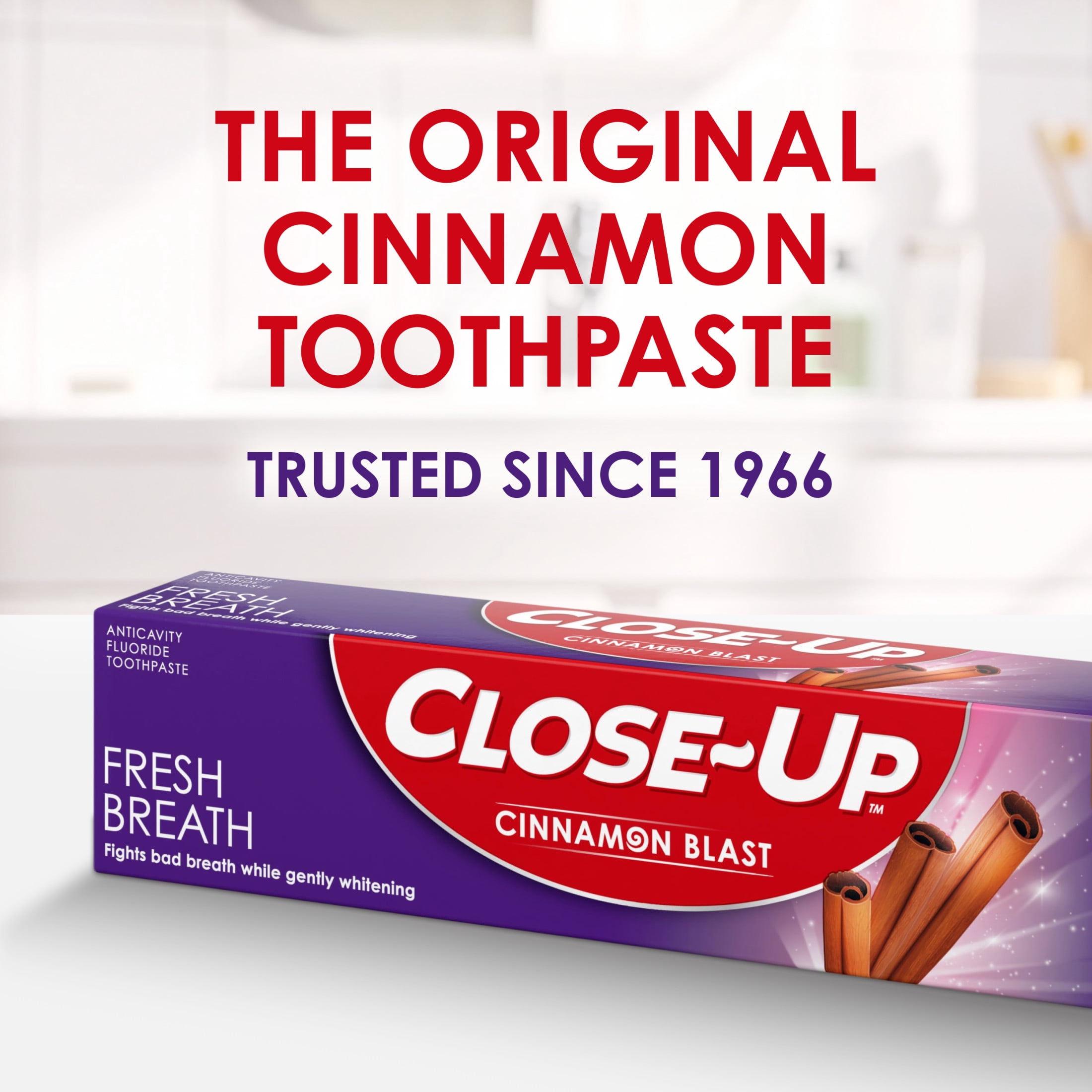 Close-Up Anticavity Toothpaste with Fluoride, Cinnamon Blast flavor, 8 oz