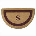 thumbnail image 1 of Nedia Home 02055S Single Picture - Brown Frame 22 x 36 In. Half Round Heavy Duty Coir Doormat - Monogrammed S, 1 of 4