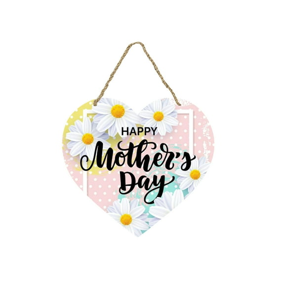 Mchoice Front Door Welcome Sign - Creative Heart-Shaped Happy Mother'S Day Sign Home Decor