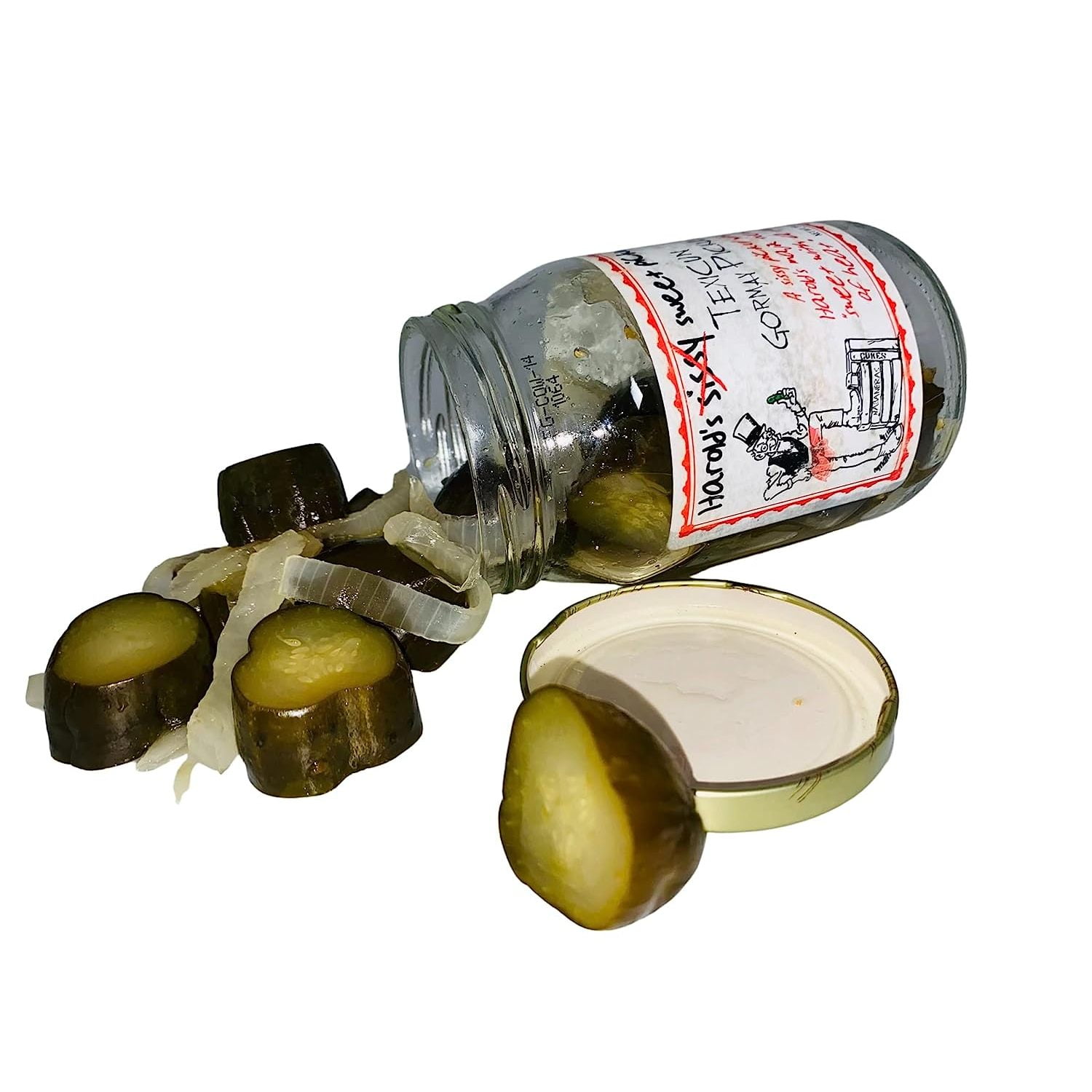 Harold's Sissy Sweet Pickles Sweet and Spicy Habanero Pickles and