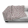 thumbnail image 2 of Abstract Soft Flannel Fleece Throw Blanket, Colorful Botany Pattern with Quirky Design Cartoonish Flowers Illustration, Cozy Plush for Indoor and Outdoor Use, 60" x 80", Multicolor, by Ambesonne, 2 of 5