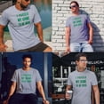 thumbnail image 3 of Greenyef Graphics I Paused My Game to Be Here Gamer Gift Funny Tee Men's T-Shirt Style-31 (Gray & Green, Large), 3 of 6