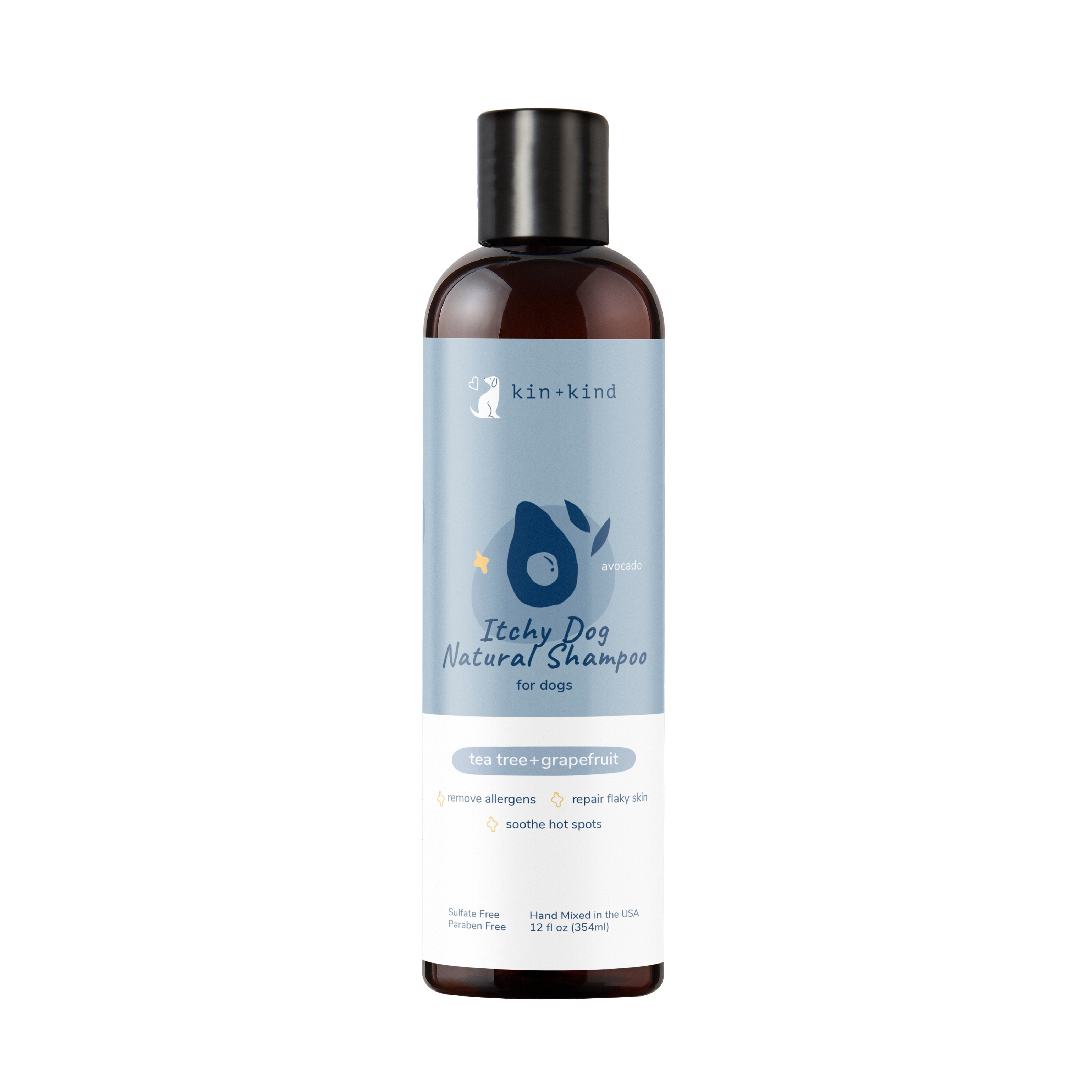 kin+kind Natural Dog Shampoo for Itchy Skin Allergies Relief and