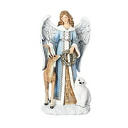 Joseph's Studio by Roman - Angel with Animals Figure, 13" H, Christmas Collection, Resin, Decorative, Home Decor, Durable, Long Lasting