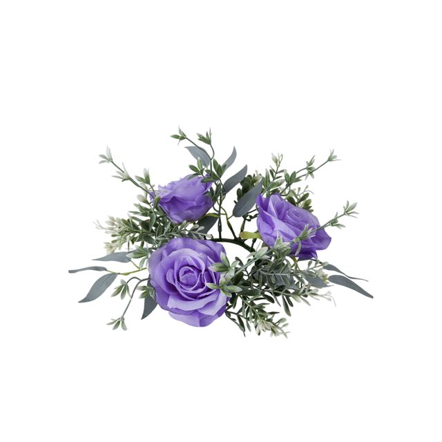 Wedding Centerpieces for Tables Artificial Valentine's Day Rose Candle Holders Corona Decoraciones de Boda Artificial Floral Centerpiece Candle Holders for Table