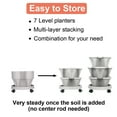 thumbnail image 3 of 7 Tier Stackable Strawberry, Herb, Flower, and Vegetable Planter - Vertical Garden Indoor/Outdoor(Gray), 3 of 8