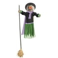 thumbnail image 2 of 5.5ft Halloween Witch Decoration, Flying Witch Halloween Decor, Halloween Animatronics Witch with Light Up Eyes and Sound Decoration for Halloween Indoor Outdoor Yard, 2 of 9