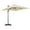 Cream White, variant on Outsunny 8'x8' Square Patio Hanging Offset Umbrella w/ Cross Base Wine Red