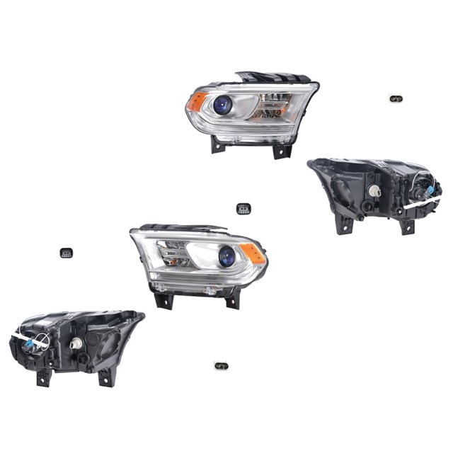 Par de FAROS GENERICA DURANGO 2014 al 2016 DODGE Fondo Cromado