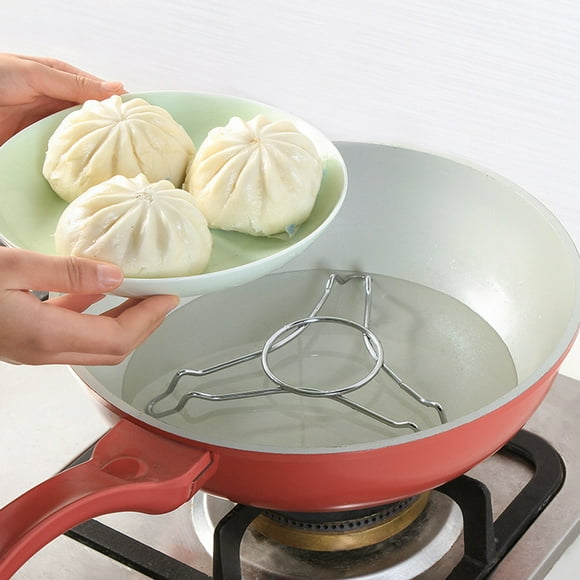 1Pc Stainless Steel Thickening Steaming Rack Insulation Storage Shelf