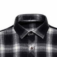thumbnail image 4 of CYiJun Mens Plaid Button Down Shirt Long Sleeve Wrinkle Free Dress Shirts Casual Regular Fit Flannel Shirt with Pocket,Black M, 4 of 5