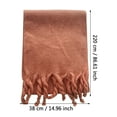thumbnail image 3 of Yigetop Women's Scarves & Wraps Clearance, Silk Scarf Women Fall Winter Scarf Classic Tassel Plaid Scarf Warm Soft Chunky Large Blanket Wrap Shawl Scarves Beige, 3 of 4