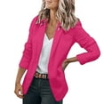 thumbnail image 3 of Gvdentm Blazers for Women Fall Fashion Business Casual Outfits Women's Blazers & Suit Jackets with Pockets Hot Pink,2XL, 3 of 7