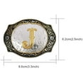 thumbnail image 7 of Western Belt Buckle Initial Letters ABCDMRJ to Z Cowboy Rodeo Small Gold Belt Buckles for Men Women, 7 of 7