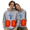 thumbnail image 2 of Gamivast Heated Sweatshirts for Men and Women Hooded 5 Heating Areas and 3-levels Pullover with Pocket Butterflies Printed Washable Hoodies Hiking Outerwear no Power Bank, 2 of 5